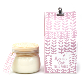 Lumânăre din soia cu capac din lemn, 180 ml, timp de ardere 30 h