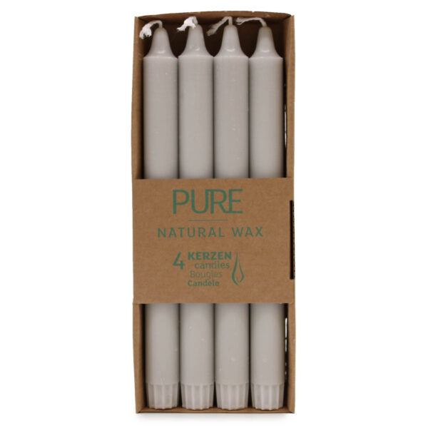 Lumânări de Masă din Ceară Naturală 250x23 - Gri