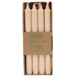 Lumânări de Masă din Ceară Naturală 250x23 - Roz