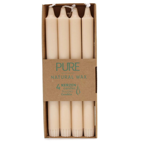 Lumânări de Masă din Ceară Naturală 250x23 - Roz