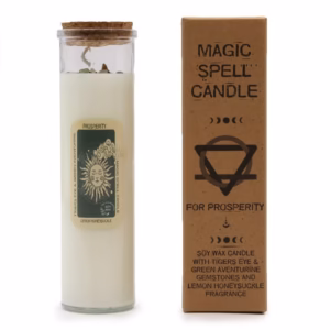 Lumânare magică cu pietre prețioase pentru Prosperitate