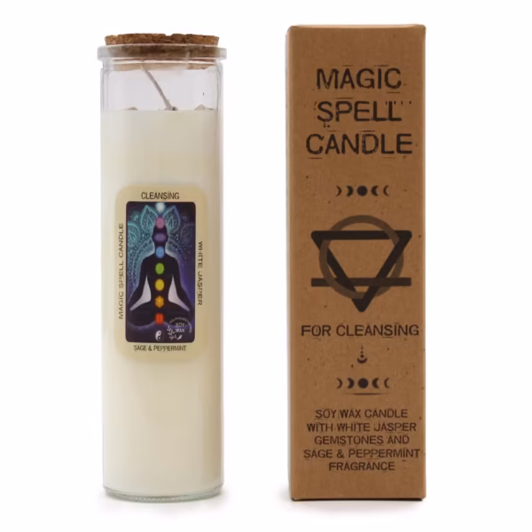 Lumânare magică cu pietre prețioase pentru Purificare