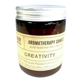 Lumânare din soia de aromaterapie - Creativitate, 200 g, timp de ardere 40 de ore