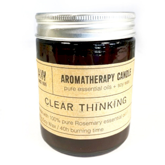 Lumânare din soia de aromaterapie - Gândire Clară, 200 g, timp de ardere 40 de ore