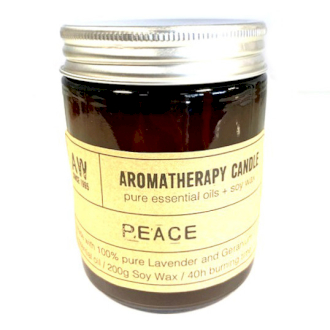 Lumânare din soia de aromaterapie - Pace, 200 g, timp de ardere 40 de ore