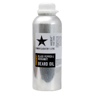 Ulei de barbă parfum cu piper negru și bergamotă, ulei de caise și argan, vitamina E 1 L