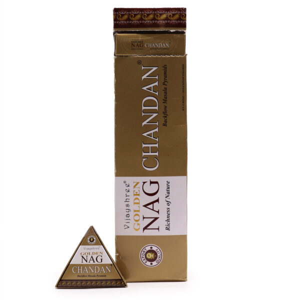 228059 42g Jumbo Golden Nag - Conuri Parfumate Chandan Fum Curgător
