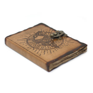 Agendă De Piele (18x13 cm) - Pentagramă și Craniu