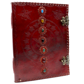 Agendă Mare De Piele 25x32,5 cm- 7 Chakre (200 pagini)