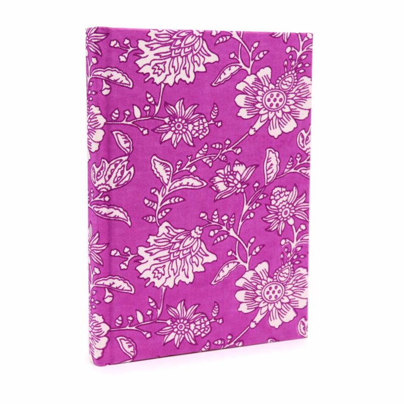 Agende din Bumbac 20x15cm - 96 Pagini - Flori Fuchsia