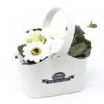 Buchet Mic de Flori de Săpun în Coș - Verde Pastel