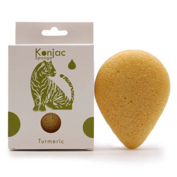 Burete Japonez Konjac Lacrimă cu Turmeric – Anti-riduri & Iluminare