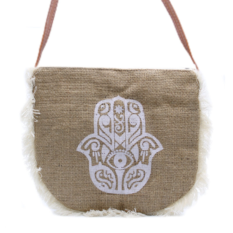 189535 Geantă cu Franjuri - Hamsa (Imprimeu)