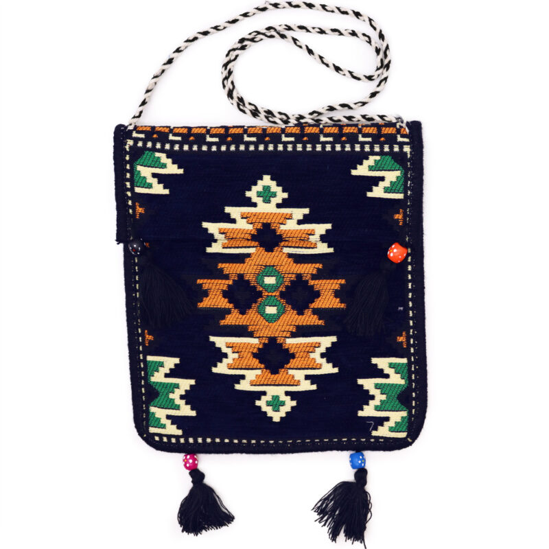 Geanta de festival kilim Albastru inchis