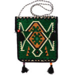Geanta de festival kilim Verde smarald