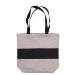 Geantă din Bumbac în Două Culori - 38x42x12cm - Gri și Negru - 10oz