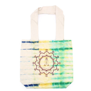Geantă din Bumbac Tie-Dye (6 oz) - 38x42x12cm - Namaste Mâini - Multi -  Mâner Natural