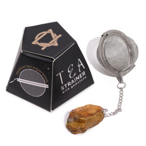 Infuzor de ceai cu cristal - Ochi de Tigru Auriu