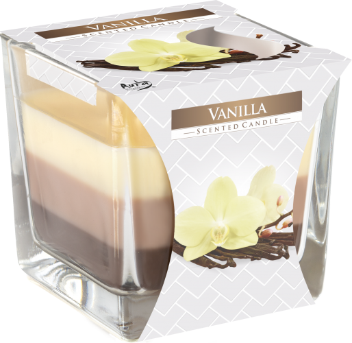 Lumânări Curcubeu în Sticlă - Vanilie