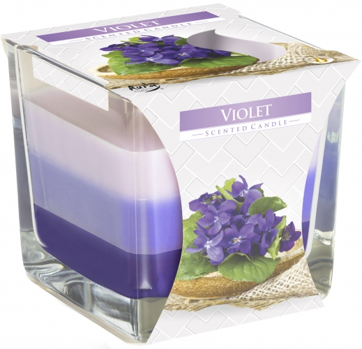 Lumânări Curcubeu în Sticlă - Violet
