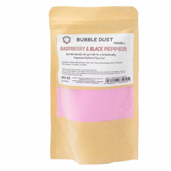 Pulbere Spumantă de Baie - Zmeură și Piper Negru 190g