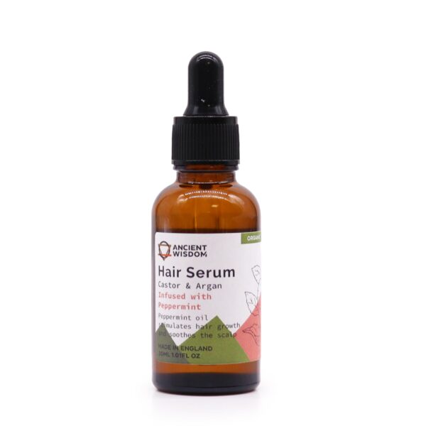 Ser organic pentru păr mentă 30 ml