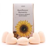 Set cadou inimi spa - floarea soarelui cu 5 bile efervescente pentru baie