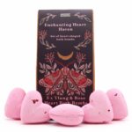 Set cadou inimi magice spa cu 5 bile efervescente roz pentru baie