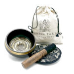 Set Cadou Vas Cântător Forjat și Gravat Manual - 14 cm - Tara Verde