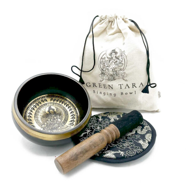 Set Cadou Vas Cântător Forjat și Gravat Manual - 14 cm - Tara Verde