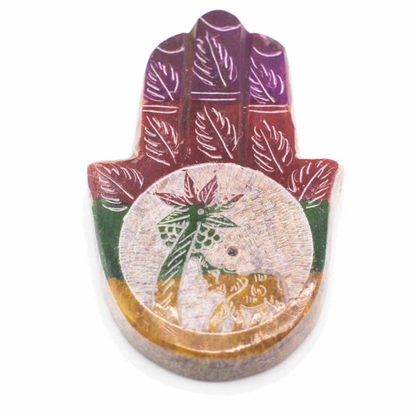 Suport pentru Bețișoare de Tămâie Hamsa 9x6cm - Elefant și Palmier