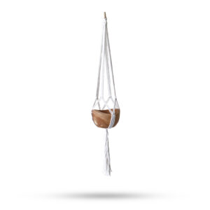 Suport suspendat din macrame natural – mare