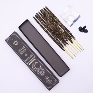 Home - aromaterapie Bețișoare parfumate cu cristal de turmalină – lemn de santal 8 buc./cutie