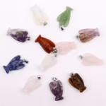 12x Pandantive Mini Îngeri din Pietre Prețioase (12 Diverse) 26x18mm