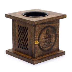 Arzator lemn de mango 12,5 x 12,5 x 12,5 cm Buddha