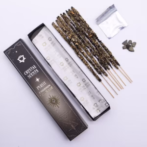 Bețișoare parfumate cu cristal de pirita – scorțișoară 8 buc./cutie