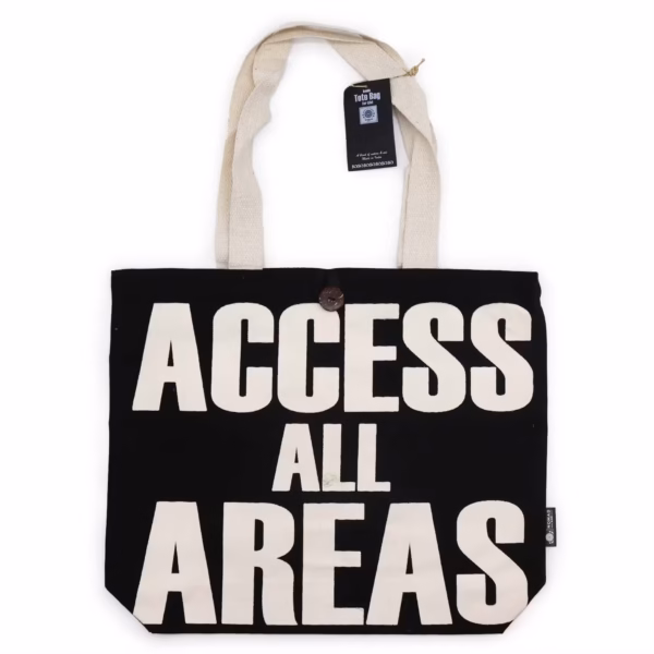Geantă tote clasica Access all areas , 10oz (36x43x10cm)
