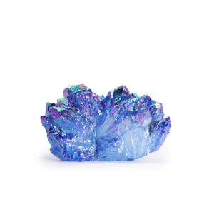 Cuarț Natural Îmbunătățit Mediu - Cuarț Aura Aqua Halo (aprox. 100-150g, 7-10cm)