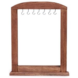 Suport Mediu pentru Obiecte Suspendate - Lemn Închis (40x30 cm)