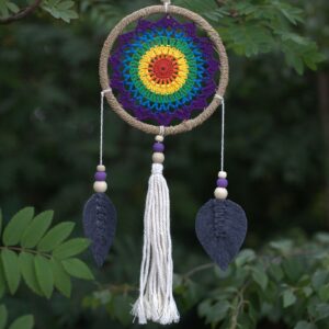 Dream Catcher (Prinzător de Vise) - Mediu - Curcubeu - Elemente