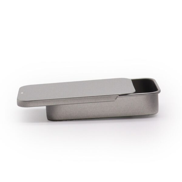 Cutie din tablă aluminiu cu capac culisant – 15 g (8x3,4x1,2 cm)
