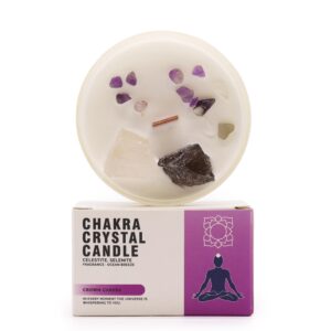 Lumânări Chakra cu Pietre Prețioase - Chakra Coroanei