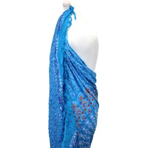 Sarong Mandala albastru și portocaliu