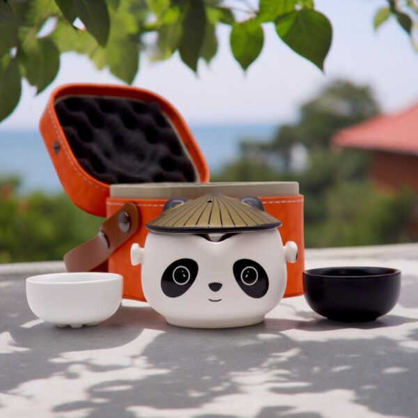 Set de ceai Panda cu 2 cesti
