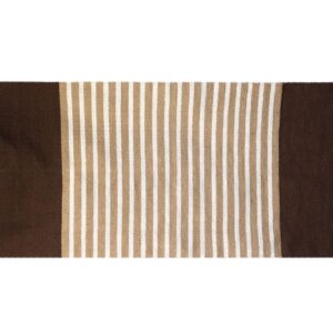 Covor din Bumbac Indian - 70x170cm - Maro Inchis / Crem