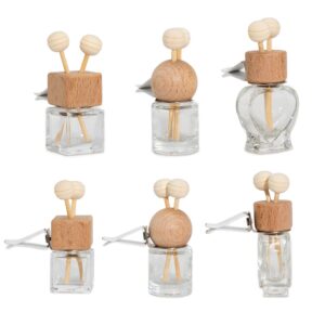 Difuzor Transparent Auto cu Prindere pe Ventilație (8ml) – 3 modele diferite x 4 bucăți