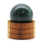 Glob Cristal Semiprețios 40 mm – Jad Indian cu Suport