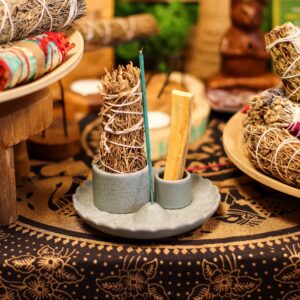 Suport pentru Bețișor Palo Santo și pentru Fumigație – Floare de Lotus – Portocaliu Mat