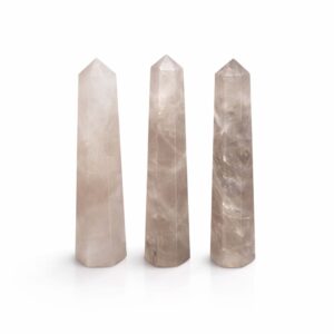 Obelisc din Piatră Prețioasă cu Șase Fețe aprox. 11 cm – Cuarț Fumuriu