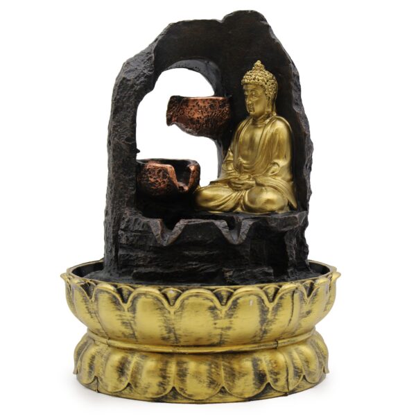 bG9jYWw6Ly9tZWRpYS85SC8wRC82MFIzMEMxRzZSVkswRDlIL2E1ZGRhMmZiLmpwZWc Fântână Arteziană - 30cm - Buddha Auriu care Meditează